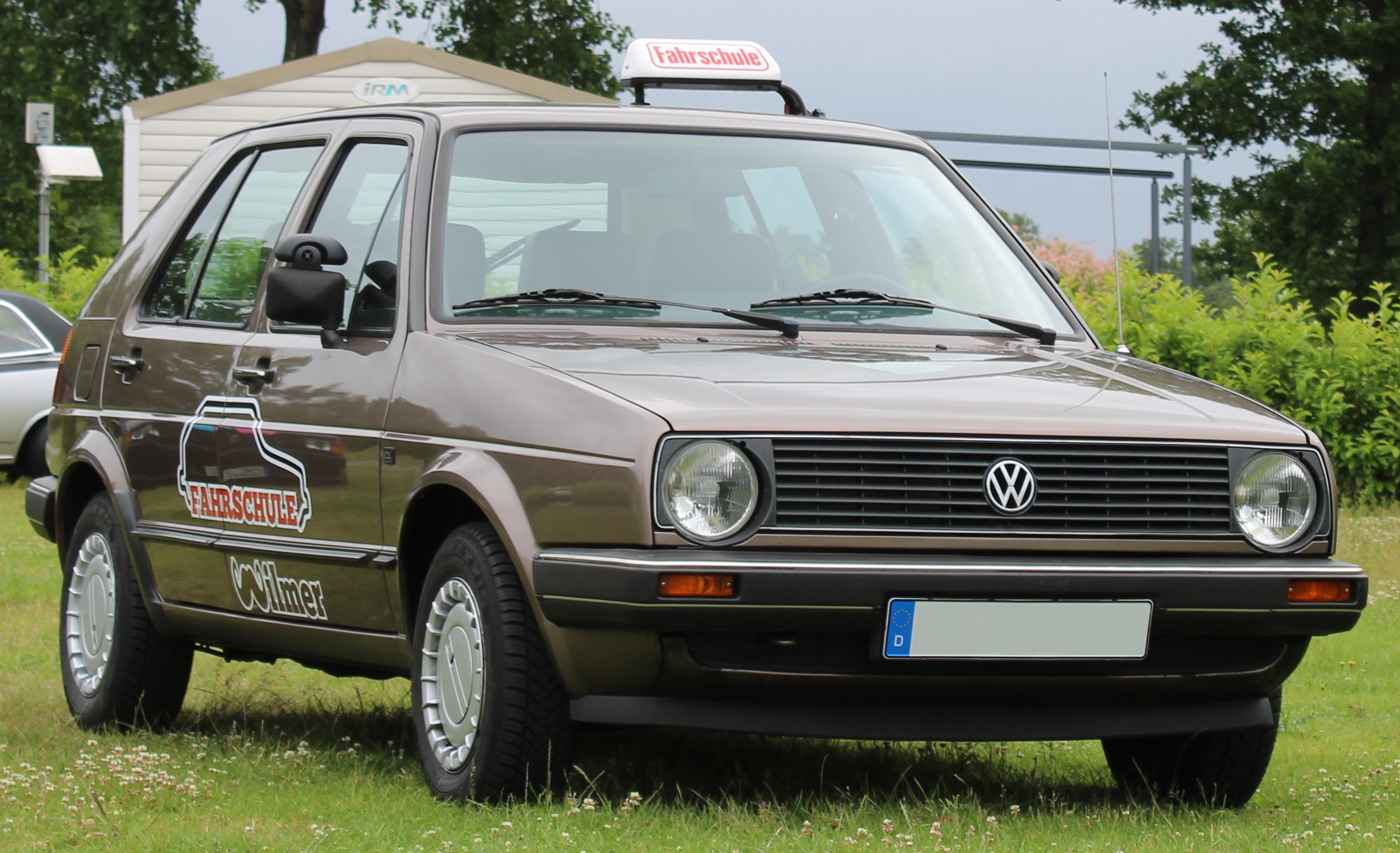VW Golf 2 als Fahrschulauto der Fahrschule Wilmer in Neuenkirchen